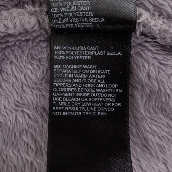 The North Face Fleece Hoodie Jacket Girl's Extra Large Silver - Picture 9 of 9